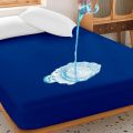 FRESHNE Cotton Polyester 100 Polyster & Cotton Both All Color Options We Have 5-6 colors Plain Self waterproof mattress protector