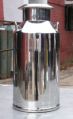 Jay Ambe Stainless Steel Polished Silver Plain 40 litre insulated milk can