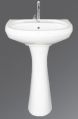 White Ceramic Pedestal Wash Basin