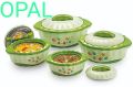 Stainless Steel Plastic Polished Round opal casserole set
