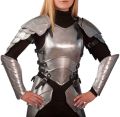 20 Gauge Steel Polished Grey medieval knight female armor suit