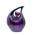 Purple Black Tear Drop Cremation Urn
