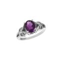 925 silver ring for women and girls gemstone amethyst