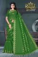 Pragati Green Cotton Saree