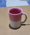 Pink & White Ceramic Coffee Mug