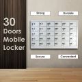 30 Door Rectangular Key Lock Mobile Locker