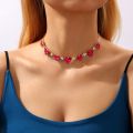 triangle geometric alloy zinc plating inlay rhinestones women necklace