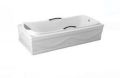 Polished White Plain ceramic rectangular bathtub