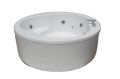 Polished White Plain ceramic round bathtub