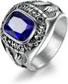 Mens Blue Sapphire Gemstones RIng