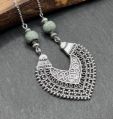Ladies Silver Studded Necklace