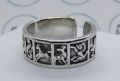 mens zodiac silver adjustable ring