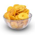 Yellow salty banana chips