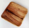 Light Brown Plain 10 inch disposable areca leaf square plate