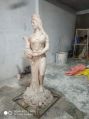 Creamy decorative fiber statue