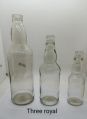 Three Royal Glass Liquor Bottle