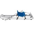 PHYSIO CARE DEVICES Metal & Plastic Grey Blue New Manual Rowing Machine
