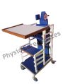 PHYSIO CARE DEVICES Metal Wood Mild Steel Polished Rectangular Blue Plain standing cp chair
