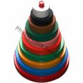 Polished Multi Color wooden round pyramid