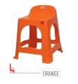 Topaz Orange Virgin  Plastic Stool