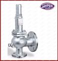 Hyper Valves angle type flange end safety relief valve