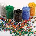 Multicolor reprocessed plastic granules