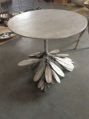 Silver Leaves Base Side Table