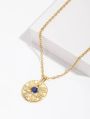 18K Gold Plated French Style Triangle Pendant Necklace