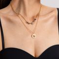 Momentane Jewels LLP stainless steel natural stone 18k gold plated necklace