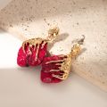 Momentane Jewels LLP copper natural stone gold plated drop earrings