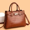 Available in Different Colors ladies croc leather formal bag