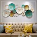 Iron Polished Multicolor metal round wall arts
