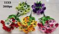 Plastic synthetic fabric Orange Pink Purple White Yellow Available In Many Colors artificial poppy bunch