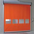 Metal & Plastic Polished Orange & Grey Folding High Speed Door