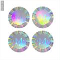 PET Polyester Rectangular Round Square Golden Multicolor Red Silver Transparent Printed Hologram Stickers