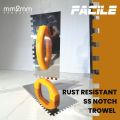 Facile - SS Notch Trowel closed Handle (10 mm) 280 x 130 x 0.8 MM Stainless