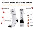 AMIHA / NON BRANDED / YOUR LOGO Black customized logo design cotton socks