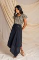 Cotton Jute Black Plain Cotton Skirts