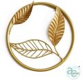 230 mm Beautiful Style Gold Leaves Wall Art Metal Ring