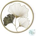 Ginkgo And Three Mesh Leave Wall Art Metal Ring