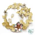 Insta Wreath Wall Art With Butterfly And Colorful Flower Metal Ring
