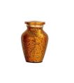 OWEL Yellow / Golden Yellow Black Dot Shreyas brass cremation keepsake small urns