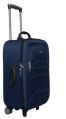 Rectangular Blue Plain Travel Trolley Bag