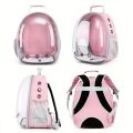 Pink pet portable carrier space capsule backpack