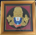 24K Gold Foil Fine 24K Gold Shine Square Hand Painting 700 Grams Approx Tanjore calligraphy by Rashmi Marwaha Balaji Tanjore Painting