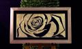Wood Fine Gold Rectangular 1.2 Kgs Approx Tanjore calligraphy by Rashmi Marwaha rose flower tanjore painting