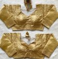 Golden Heavy Milan Silk Sequence Embroidered Blouse
