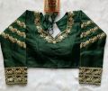 Ladies Green Embroidery Silk Blouse