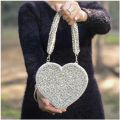 Ladies Fancy Heart Crystal Hand Bag