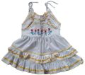 SD Garment Multicolor Printed Sleeveless baby cotton frock